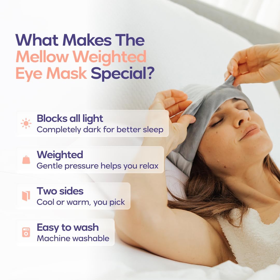 Ultra Comfort Weighted Sleep Mask 360° Light Blocking Eye Cover for Better Night Sleep & Travel