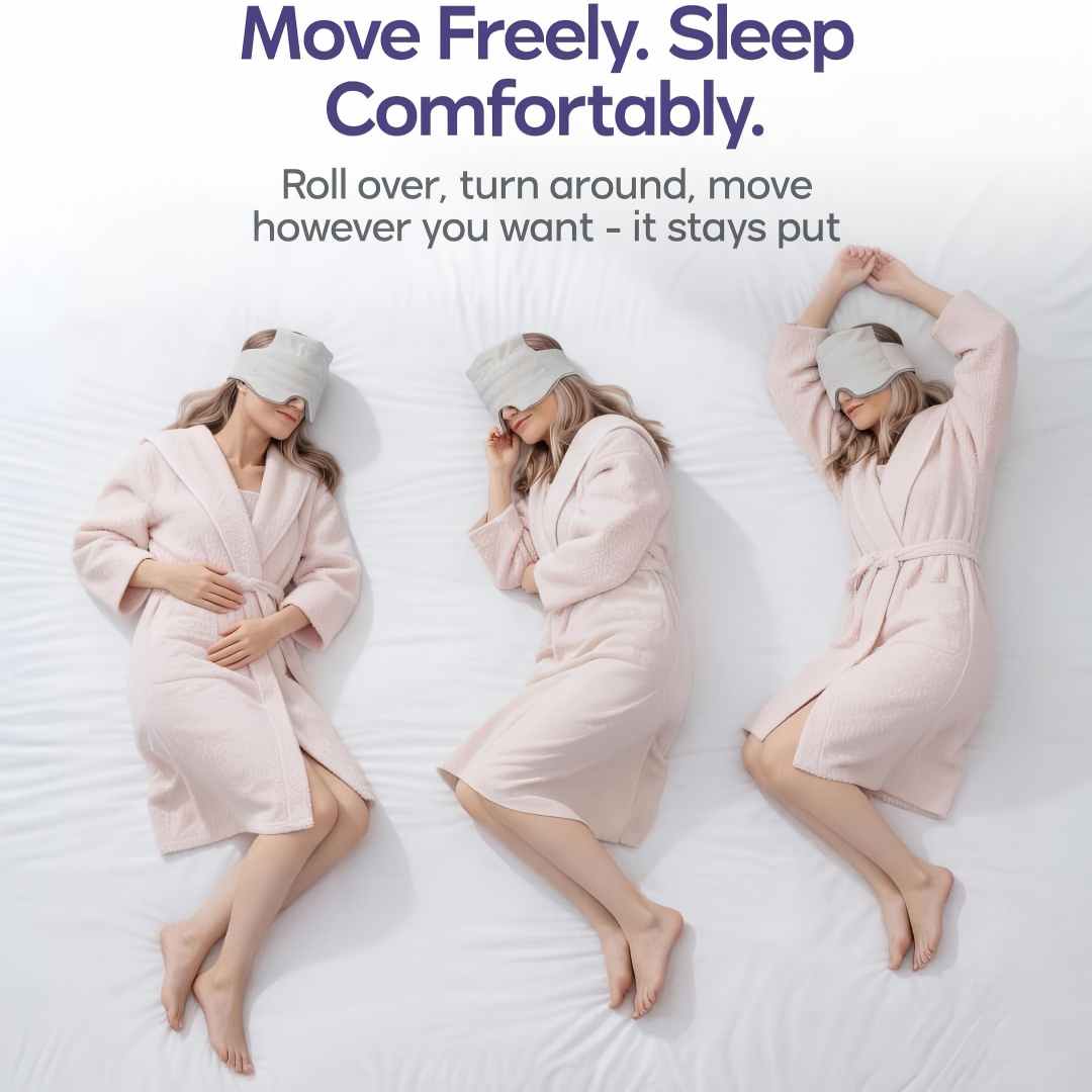 Ultra Comfort Weighted Sleep Mask 360° Light Blocking Eye Cover for Better Night Sleep & Travel