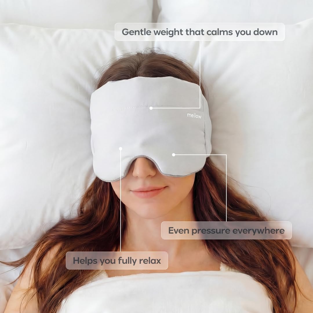 Ultra Comfort Weighted Sleep Mask 360° Light Blocking Eye Cover for Better Night Sleep & Travel