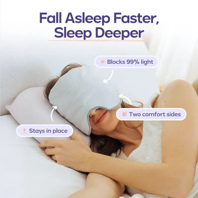 Ultra Comfort Weighted Sleep Mask 360° Light Blocking Eye Cover for Better Night Sleep & Travel