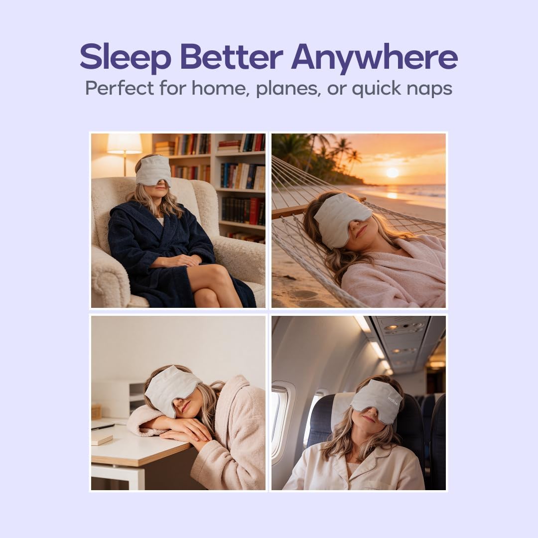 Ultra Comfort Weighted Sleep Mask 360° Light Blocking Eye Cover for Better Night Sleep & Travel