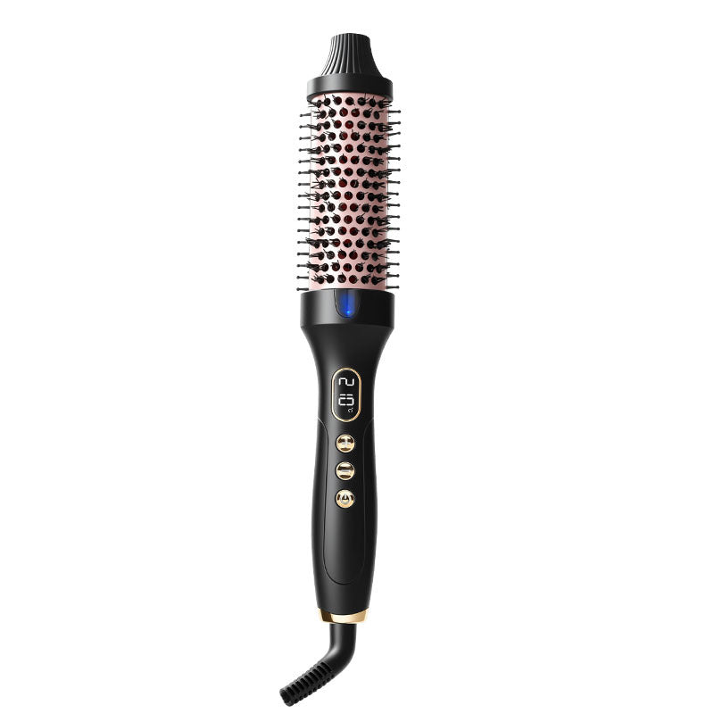 Fluffy Straightening & Curling Comb, 2-in-1 Dual-Purpose Hair Styling Iron with PTC Fast Heating & Red Light Hair Care