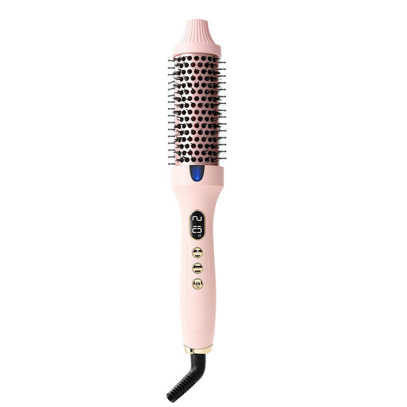 Fluffy Straightening & Curling Comb, 2-in-1 Dual-Purpose Hair Styling Iron with PTC Fast Heating & Red Light Hair Care